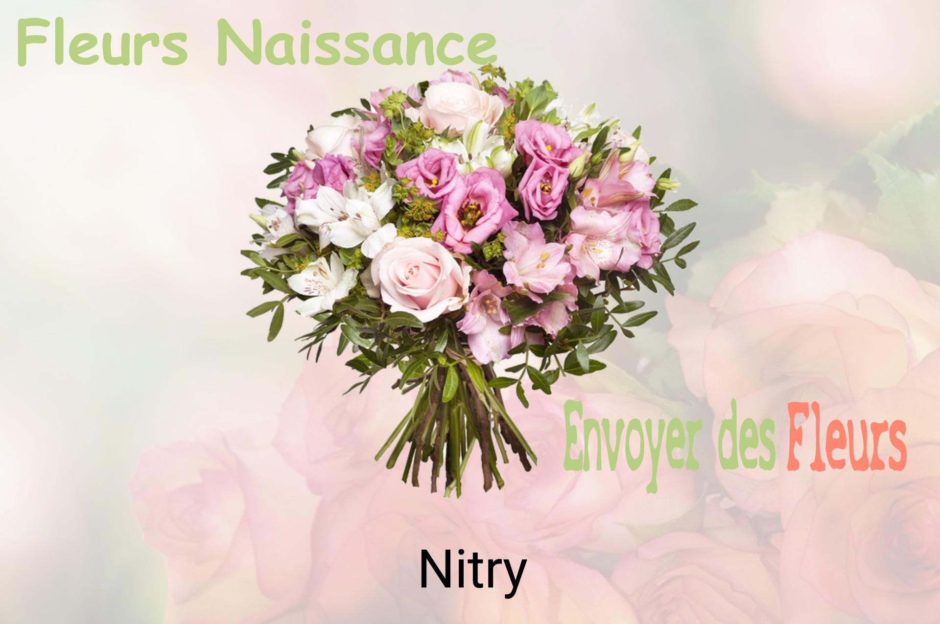 Bouquet de fleurs de naissance livré à Nitry